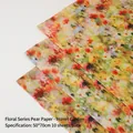 Floral print tissue paper with Monet garden oil painting style 50x70cm 10 sheets pack - Floral Sydney Paper [Monet Garden]