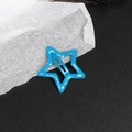 Y2K dopamine star hair clip in bright blue enamel finish for girls and women - Dark Blue