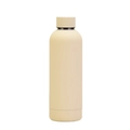 Minimalist cream-colored insulated stainless steel sports water bottle with matte finish - 500ml / Cream