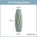 Vase en plastique nordique vert menthe avec texture ondulée géométrique moderne - 3219 Losange / Vert