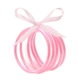 Set di 5 braccialetti glitterati rosa con un fiocco decorativo in nastro di raso - Set di braccialetti glitter rosa baby con fiocco (30035)