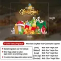 Christmas bow gift box window stickers size chart and static cling installation guide - P-SD409 Static Type / Small (35cm*30cm)
