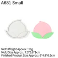 Petit moule en silicone en forme de pêche pour fondant avec échantillon rose fini - 4# Gris - Petit (A681)