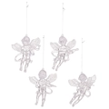 Set di 4 angeli in acrilico trasparente con strumenti musicali per albero di Natale - Set di 4 Ciondoli Angelo (Nuovo ciondolo angelo trasparente 4PCS)