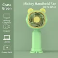 Mini ventilatore portatile verde erba con orecchie graziose e base di supporto rimovibile - Orecchie Mickey Verde (YS-2251A)