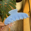 Y2K jelly light blue large acetate hair claw clip with minimalist dopamine style finish - Jelly Sky Blue