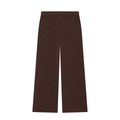 Pantaloni a gamba larga a righe da donna marrone scuro con vita alta e taglio dritto - XS / Pants