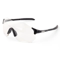 Sporty cycling sunglasses with black half-frame and clear protective wide-view lenses - Black Frame Clear Lens
