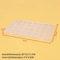 32-compartment clear plastic storage box, size 26x13.2x1.7cm for small parts and jewelry - 1.7 High Slot 32-Compartment (26x13.2x1.7cm)