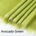 Plush faux fox fur fabric in avocado green for DIY Christmas costumes and decor - 5cm Width * 180cm / Avocado Green