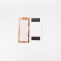 Magnetic daily planner notepad with orange floral pattern and dual back magnets - Dancing Flame Floral