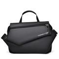 Men's black functional motorcycle crossbody bag with waterproof fabric and fashion print - Style 2 / Black