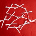 Huit élégants nœuds en ruban de satin blanc pour décoration de gâteau et cadeaux DIY - Blanc Nacré Petit (10 pcs)