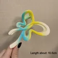 Gradient yellow blue white shark hair clip in large 10.5cm size for thick hair styling - Gradient Butterfly Yellow-10.5cm