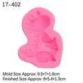 Pink silicone dinosaur cake mold with a cute cartoon design for DIY baking projects - Style 5 / Pink