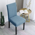 Thickened blue velvet chair cover with corduroy texture for dining chairs - General Specification / Lake Blue
