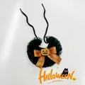 Halloween pet collar with black lace, orange bow and a sparkly pumpkin charm decoration - Black Lace Pumpkin Bib