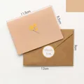 Pink vintage greeting card set with Best Wishes message and kraft envelope - Style D - HK8019 Flower Whisper Card
