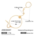 Detailliertes Datenblatt für 18K Gold Edelstahl Handkette mit Sonne Mond Stern Anhänger - Sonne Mond Sterne Fingerverbundener Stil (JDB0306007)