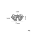 Silberne Edelstahlschleife für Schmuck-DIY mit detaillierten 15-mm-Breitenabmessungen - Stil B / Stahlfarbe