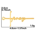 18k gold plated stainless steel pray pendant for DIY necklaces and bracelets - Pray / Gold