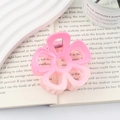 Elegant pale pink flower hair claw clip in a matte finish for women's hair styling - 6.5*6*4.3 / Pink