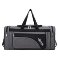 Grey sports gym bag with quilted diamond pattern and large travel capacity design - Small / Gray