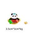 Cute panda hot pot enamel pin with size 3.5cm by 3cm and gold butterfly clutch back - Panda Sitting In Hotpot