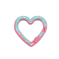 Moschettone a forma di cuore rosa e azzurro a pois per portachiavi fai-da-te - Base Pesca