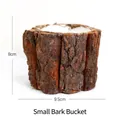 Small natural bark bucket 9.5x8cm decorative wooden container for Christmas floral crafts - Bark Bucket (small Size) - One; Multiple Sizes Available.