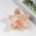 Pinza per capelli a stella marina con finitura marmorizzata rosa arancio - Saturno