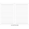 A5 lined notebook inner pages double spread design, clean white paper with neat black lines. - Default Ruled Inner Pages