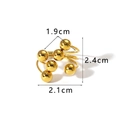 Detailansicht des goldenen Spiralrings mit Maßen von 2,4 cm Höhe und 6,3 g Gewicht - US 8 / Sechs-Kugel-Spiral-Mehrschicht-Stil (NB-R24041)