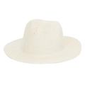 Cappello fedora classico in paglia intrecciata crema con trama fine per protezione solare - Beige