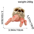 Creepy Halloween skull decor with realistic bloody fingers and resin craftsmanship - Skull Conch Ghost Hand Ornament (AA1-51)