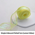 Iridescent lemon yellow fishtail mesh ribbon roll for floral gift wrapping and bouquets - Lemon Yellow