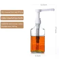 1100ml glass syrup bottle with 10cc white pump and precise measurement scale - 10cc Long Pump + 1100ml Glass Bottle