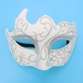 Horn Painted White Silver