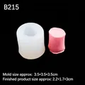 White silicone mold for 3D marshmallow shaped candles and chocolates with pink sample - Single Cavity Small (B215) / Clear