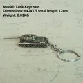 Bronze vintage tank metal keychain pendant featuring 6x2x1.5cm military model design - Multi-size / Tank