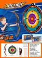 Kids archery set with 63cm light-up bow, round target, 6 suction arrows and quiver - Standard LED Bow Target Set (Black)