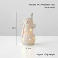 Luminous snowman ceramic night light with hollow stars, 12cm height, including 3 LR44 batteries - Snowman