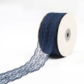 Exquisite navy blue floral lace ribbon roll for elegant wedding gift wrapping crafts - S102