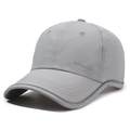 Light gray breathable sports baseball cap with laser-cut side vents and SPORTS text - Light Gray