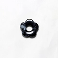 Eco-friendly black acrylic flower charm with white marble texture for DIY jewelry - Bicolor Black Marble