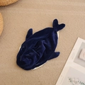 Cute dark blue velvet whale plush toy skin shell for DIY semi-finished doll crafts - Whale Skin (25cm) / Dark Blue