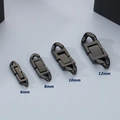 Black stainless steel jewelry clasps for necklaces in 6mm, 8mm, 10mm, and 12mm sizes - 10mm / Black