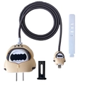 Cartoon monster charger protector set for 20W adapter with beige silicone cable cable wrap - Shark in Hoodie / Five-Piece Set