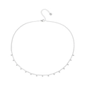 Elegante collana in acciaio inossidabile argento con ciondoli a sfera tondi distanziati - N303338-Collana con Perline Multiple d'Argento