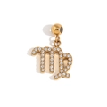 18K gold plated stainless steel Virgo pendant with sparkling white crystals - Virgo